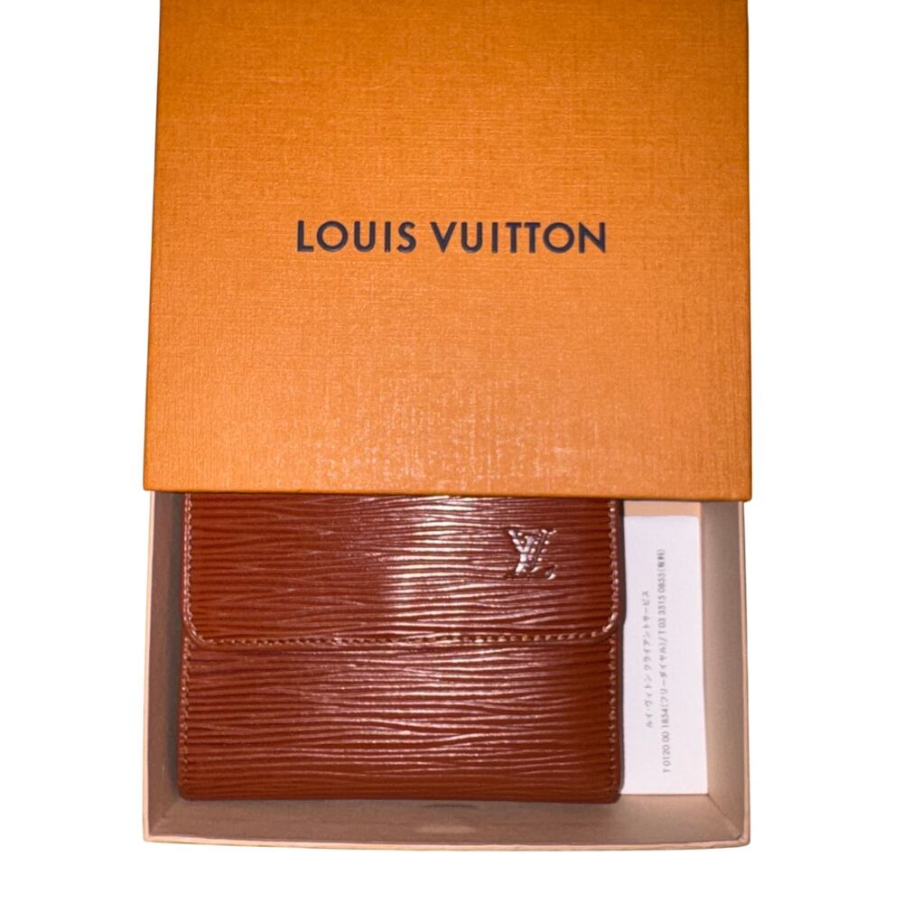 LV Epi Elise (Tri-Fold) Wallet Brown